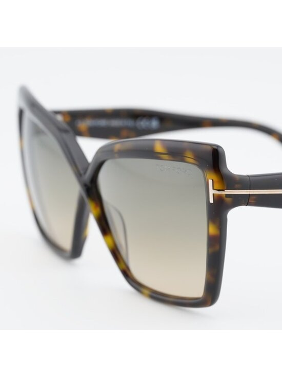 Tom Ford Fiore FT1195 52B Sunglasses Dark Havana Cat Eye Frame, Smoke Lenses main image 9